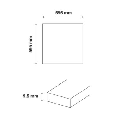 Carrelage sol et mur gris clair effet béton L.59,5 x l.59,5 cm x ép.9,5 mm, Arina