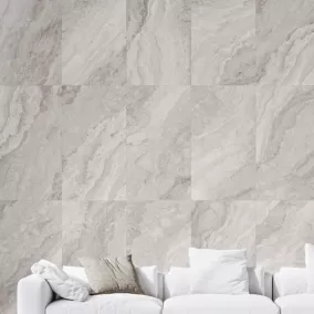 Carrelage sol et mur gris perle brillant Mineral 90 x 180 cm