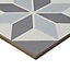 Carrelage sol et mur intérieur Hydrolic effet carreau de ciment décor star multicolore L. 20 x l. 20 x Ep. 1 cm Colours