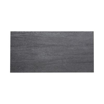 Carrelage sol et mur intérieur anthracite effet pierre L.60 x l.30 cm x ép.9,5 mm, Oikos