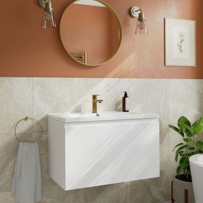 Carrelage sol et mur intérieur beige effet pierre L.45 x l.45 cm x ép.9,1 mm, Limo Mocca