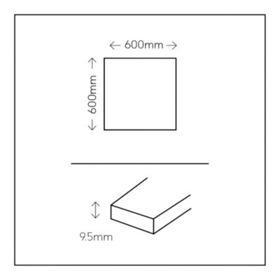 Carrelage sol et mur intérieur beige effet pierre L.59,5 x l.59,5 cm x ép.9,5 mm, Kyat