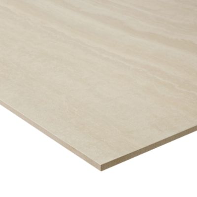 Carrelage sol et mur intérieur beige effet pierre L.59,5 x l.59,5 cm x ép.9,5 mm, Kyat