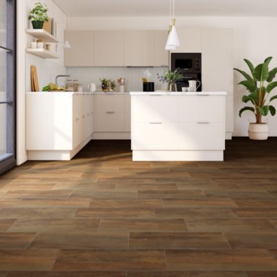 Carrelage sol et mur intérieur effet béton oxydé mat L.60 x l.30 cm x ép.8,7 mm, Ruano