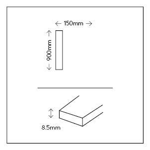 Carrelage sol et mur intérieur effet bois brut beige L.15 x l.90 cm x ép.9 mm, Lulea