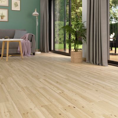 Carrelage sol et mur intérieur effet bois brut beige L.60 x l.15 cm x ép.7,4 mm, Basilio Guigliano