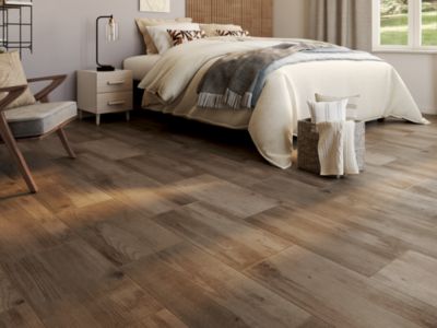 Carrelage sol et mur intérieur effet bois brut brun L.60 x l.30 cm x ép.8,7 mm, Norwegio