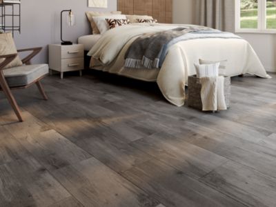 Carrelage sol et mur intérieur effet bois brut gris L.60 x l.30 cm x ép.8,7 mm, Norwegio