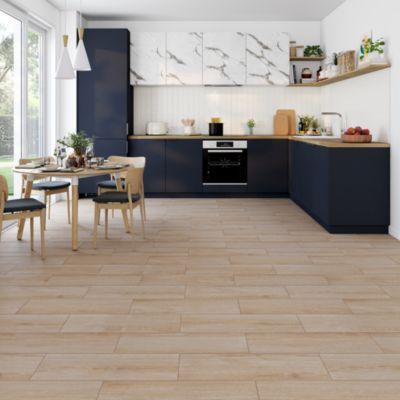 Carrelage sol et mur intérieur effet bois brut L.61,5 x l.20,5 cm x ép.9 mm, Nicole