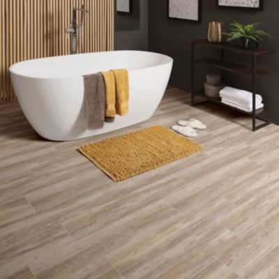 Carrelage sol et mur intérieur effet bois brut mat L.120 x l.20 cm x ép.9 mm, Kyra Betulla