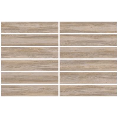 Carrelage sol et mur intérieur effet bois brut mat L.120 x l.20 cm x ép.9 mm, Kyra Betulla