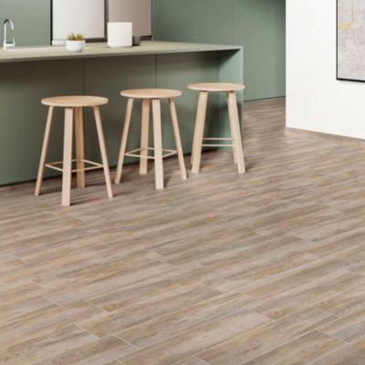 Carrelage sol et mur intérieur effet bois brut mat L.60 x l.15 cm x ép.8,5 mm, Kyra Betulla