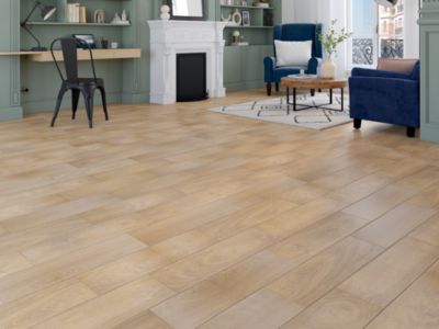 Carrelage sol et mur intérieur effet bois brut mat L.62,8 x l.17,8 cm x ép.7,4 mm, Ash