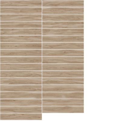 Carrelage sol et mur intérieur effet bois clair L.120 x l.20 cm x ép.9 mm, Urbanwood haya