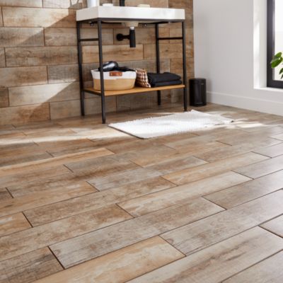 Carrelage sol et mur intérieur effet bois naturel L.60 x l.15 cm x ép.8 mm, Julyo
