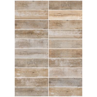 Carrelage sol et mur intérieur effet bois naturel L.60 x l.15 cm x ép.8 mm, Julyo