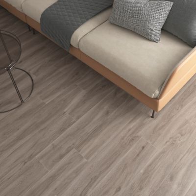 Carrelage sol et mur intérieur effet bois taupe mat L.120 x l.20 cm x ép.9 mm, Urbanwood