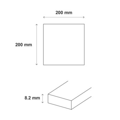 Carrelage sol et mur intérieur effet carreau de ciment tons gris L.20 x l.20 cm x ép.8,2 mm, Konkrete