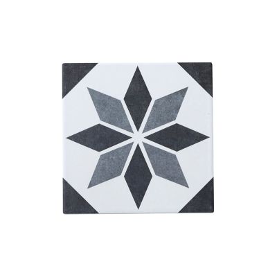 Carrelage sol et mur intérieur effet carreau de ciment tons gris L.20 x l.20 cm x ép.8,2 mm, Konkrete