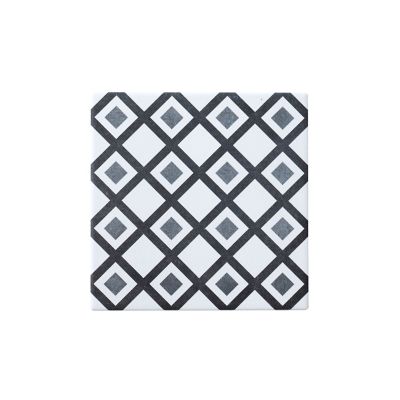 Carrelage sol et mur intérieur effet carreau de ciment tons gris L.20 x l.20 cm x ép.8,2 mm, Konkrete
