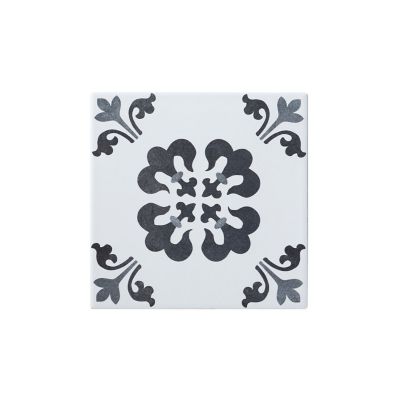 Carrelage sol et mur intérieur effet carreau de ciment tons gris L.20 x l.20 cm x ép.8,2 mm, Konkrete
