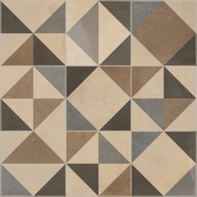 Carrelage sol et mur intérieur effet carreaux de ciment multicolores L.60 x l.60 cm x ép.9 mm, Montpellier