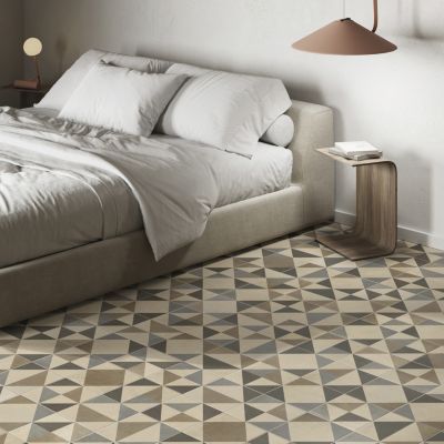 Carrelage sol et mur intérieur effet carreaux de ciment multicolores L.60 x l.60 cm x ép.9 mm, Montpellier
