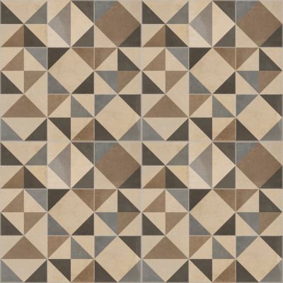 Carrelage sol et mur intérieur effet carreaux de ciment multicolores L.60 x l.60 cm x ép.9 mm, Montpellier