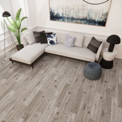 Carrelage sol et mur intérieur effet chêne gris L.90 x l.15 cm x ép.10 mm, Vintage Oak
