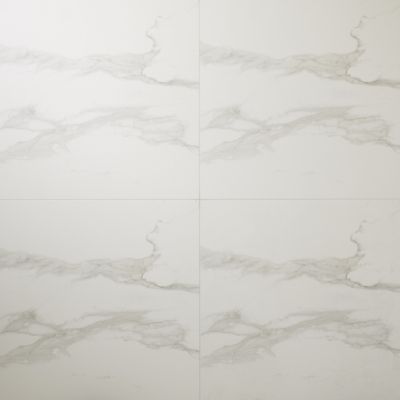 Carrelage sol et mur intérieur effet marbre blanc mat L.60 x l.60 cm x ép.9 mm, Ultimate Marble
