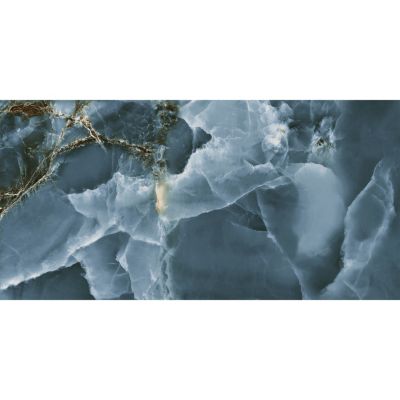 Carrelage sol et mur intérieur effet marbre bleu poli L.120 x l.60 cm x ép.10,5 mm, Iceland