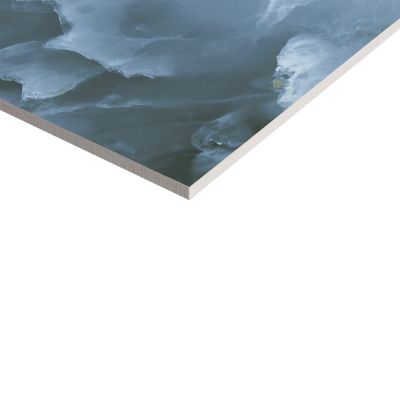 Carrelage sol et mur intérieur effet marbre bleu poli L.120 x l.60 cm x ép.10,5 mm, Iceland