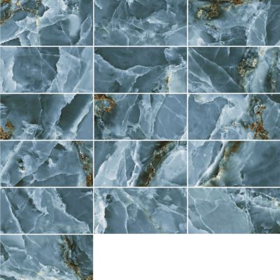Carrelage sol et mur intérieur effet marbre bleu poli L.120 x l.60 cm x ép.10,5 mm, Iceland