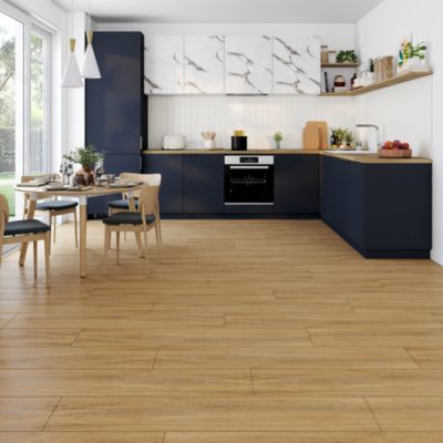 Carrelage sol et mur intérieur effet parquet mat L.120 x l.23cm x ép.9,7mm , Alaplana Svalbard