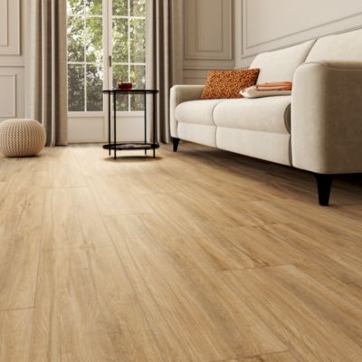 Carrelage sol et mur intérieur effet parquet mat L.120 x l.23cm x ép.9,7mm , Alaplana Svalbard