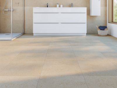 Carrelage sol et mur intérieur effet pierre beige mat L.45 x l.45 cm x ép.8,5 mm, Rodas
