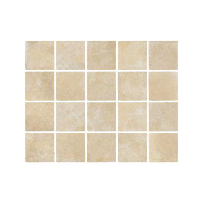 Carrelage sol et mur intérieur effet pierre ivoire mat L.30 x l.30 cm x ép.9 mm, Sunstone