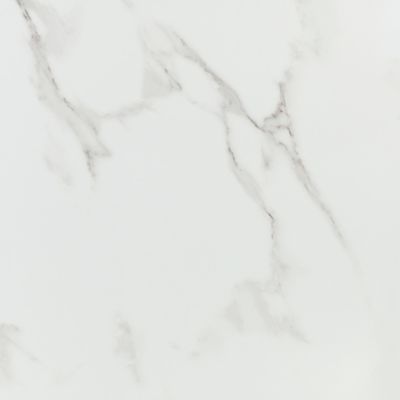 Carrelage sol et mur intérieur en grès cérame effet marbre blanc brillant L.60 x l.60 cm x ép.8,5 mm, Aria