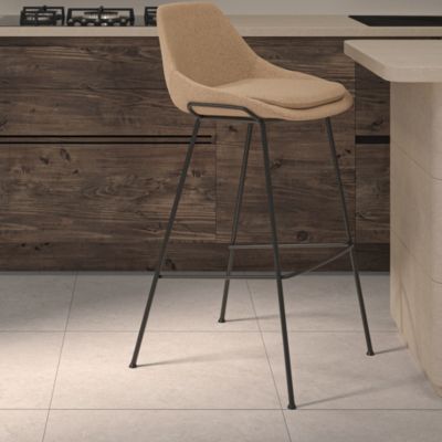 Carrelage sol et mur intérieur en grès cérame effet pierre beige mat L.60 x l.60 cm x ép.9 mm, Basilea