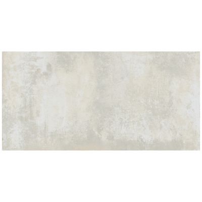 Carrelage sol et mur intérieur en grès cérame émaillé effet béton blanc satin L.61 x l.31 cm x ép.8 mm, Malt