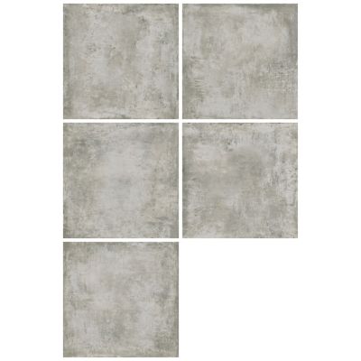 Carrelage sol et mur intérieur en grès cérame émaillé effet béton gris ...