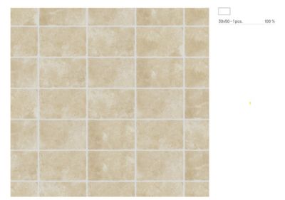Carrelage sol et mur intérieur en grès cérame émaillé effet pierre ivoire mat L.50 x l.30 cm x ép.9 mm, Sunstone