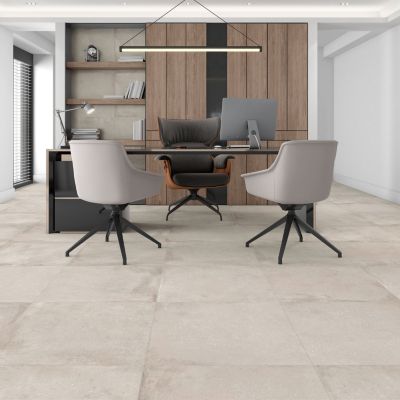 Carrelage sol et mur intérieur en grès porcelainé beige sable effet pierre mat L.60 x l.60 cm x ép. 9,5 mm Halcon Garda
