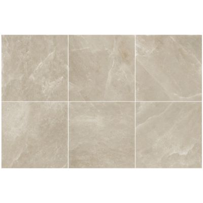 Carrelage sol et mur intérieur grège effet pierre L.60 x l.60 cm x ép.7,4 mm, Himalaya