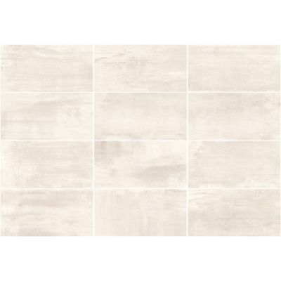 Carrelage sol et mur intérieur grès cérame blanc effet pierre l.30 x L.60 cm, Dourtio