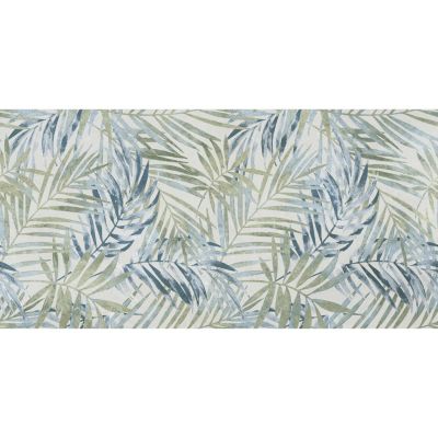 Carrelage sol et mur intérieur grès cérame émaillé décor feuilles d'olivier L.59,6 x l.29,6 cm x ép.7.4 mm, Flora