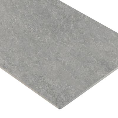 Carrelage sol et mur intérieur gris clair effet pierre L.60,4 x l.30 cm x ép.7,4 mm, Mitha