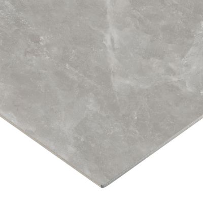 Carrelage sol et mur intérieur gris clair effet pierre L.60 x l.60 cm x ép.7,4 mm, Himalaya