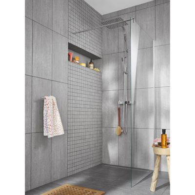 Carrelage sol et mur intérieur gris effet pierre L.60 x l.30 cm x ép.9,5 mm, Oikos