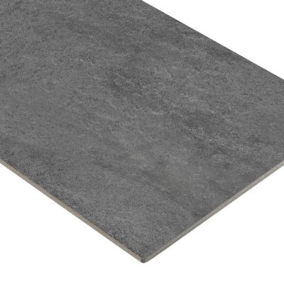 Carrelage sol et mur intérieur gris foncé effet pierre L.60,4 x l.30 cm x ép.7,4 mm, Mitha